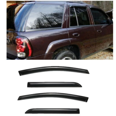 4pcs Window Wind Deflectors Visors for 2002-2009 Chevy Trailblazer/GMC Envoy - Image 1 of 4