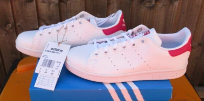 Adidas Stan Smith Originals Trainers Junior / Ladies White / Pink UK 3.5 BNIB - Image 1 of 4