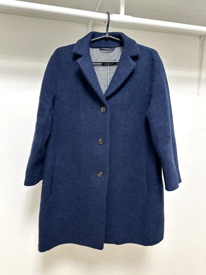 'S Max Mara Cucito A Mano Women's Blue Wool/Alpaca Coat Size 38  - Image 1 of 4
