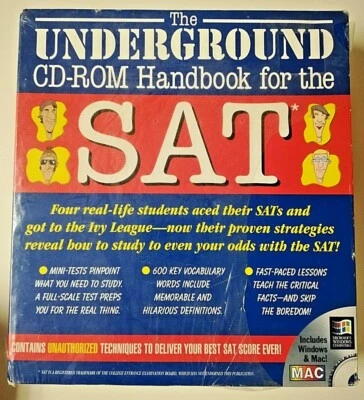 Underground Handbook For SAT Prep Techniques Series CD-ROM WIN & Mac Sealed NIB - Image 1 of 4