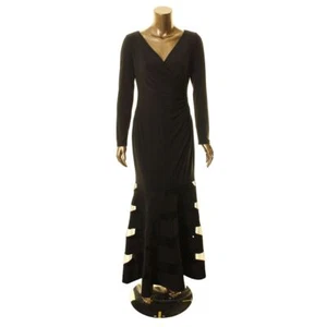 Abito da sera LAUREN RALPH LAUREN NUOVO donna in tulle nero inserto in tulle 4 TEDO - Foto 1 di 2