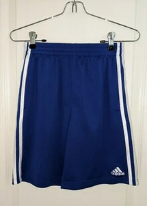 Adidas Boys' Performance Athletic Shorts Blue White Size M 10-12 - Picture 1 of 8