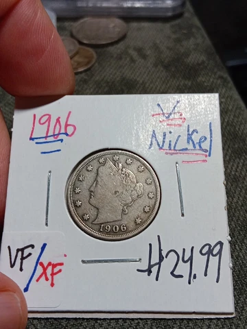 1909 Liberty V Nickel Coin Vg   J/14 Cover