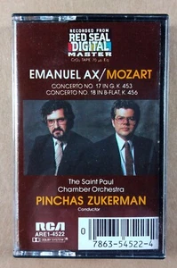 MOZART Concertos 17 18 Ax Zukerman St Paul Chamber Orchestra RCA CrO2 Cassette - Picture 1 of 3