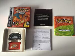 Pokemon Fire Red Game Boy Advance GBA Boxed Complete with Wireless Adapter