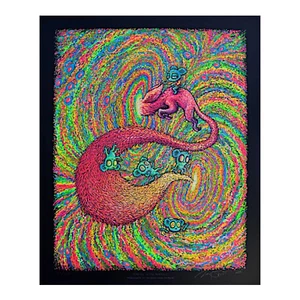 Marq Spusta "Playing in the Portals (Black Matte Stock)" Print - Picture 1 of 1