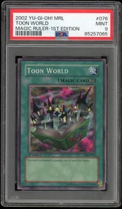 Yu-Gi-Oh! 2002 Magic Ruler 1st Edition Toon World MRL-076 PSA 9 - Picture 1 of 2