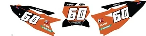 250/350/450Sxf - BASIC KTM NUMBER PLATE GRAPHICS DECALS KIT 21mil Thick - Picture 1 of 6