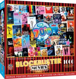 MasterPieces Puzzle; 70er Blockbuster; 1000 Stck. BESCHÄDIGTE BOX - Bild 1 von 4