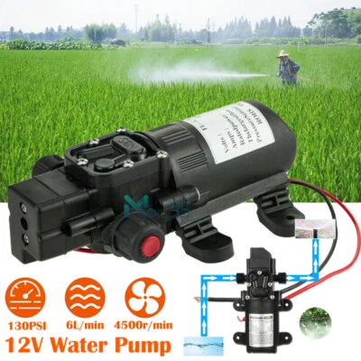 12v Bomba de diafragma de presión de agua Bomba autocebante para caravana Barco