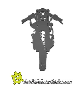 Motorrad Cafe Racer Frontansicht Metall Wand Skulptur Kunst hängend Wohndeko - Bild 1 von 1