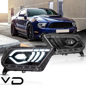 VLAND LED Projector Headlights For 2010-2014 Ford Mustang W/Sequential Signals - Picture 1 of 17