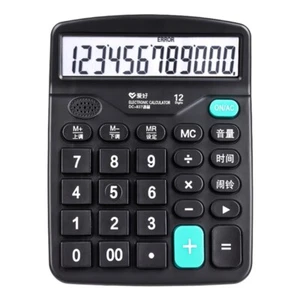 Desktop Calculator 12-Digits LCD Display with Alarm Clock and Voice Reading - Picture 1 of 8