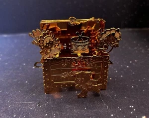 Caja de juguetes enchapada en oro de 23kt anual Danbury Mint 1991 de colección cofre adorno de Navidad - Imagen 1 de 14