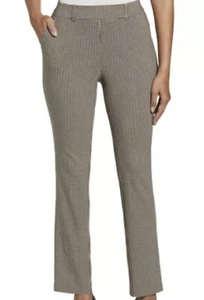 Rafaella Women's Millenium High Pull On Stretch Pant, Stamford Check Safari~14 - Picture 1 of 5