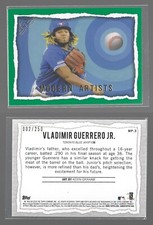 2020 Topps Gallery Vladimir Guerrero Jr Modern Artist Green 039/250 MP-3 Mint