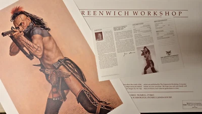 James Bama "Wes Studi as Magua" #509/1000 + Certificado + Carpeta COMO NUEVO 1992 Foto 1 de 4