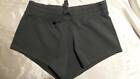 Nwot~ Victoria Sport Dark Charcoal Sweat Shorts 3" Inseam Shoestring Tie Women S