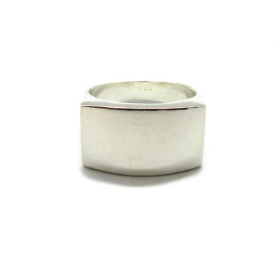 Genuine sterling silver men plain signet ring for engraving solid hallmarked 925 - Image 1 of 4