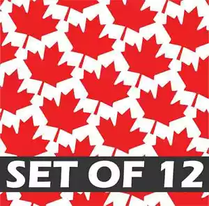 (12X) MAPLE LEAFS Vinyl Decal Sticker Canada Toronto Maple Leaf Flag iPhone 7 - Picture 1 of 4