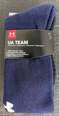 Calcetines Under Armour UA Team Performance OTC Talla LG Grande (9-12.5) Azul Marino Foto 1 de 3