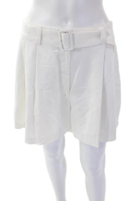 Pantalones cortos plisados lisos Club Monaco para mujer blancos talla 6 Foto 1 de 4