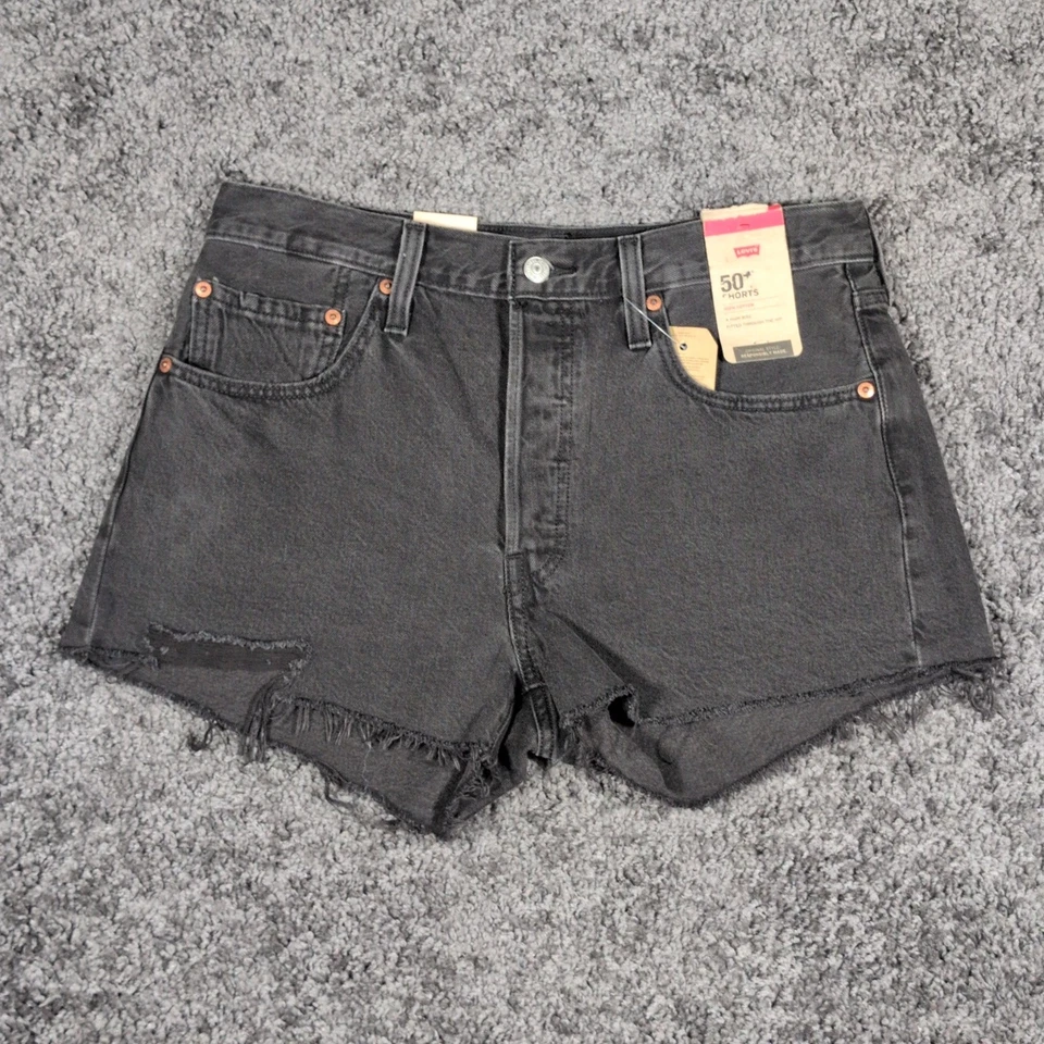 Levi's Women's 501 Original Shorts Lunar Black 30 US 10