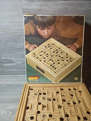 Vintage Brio Labyrinth Wooden Board Game Made in Sweden Labyrintspel 31804 Ball - Image 1 of 4
