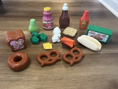 Juego de comida vintage Little Tikes simulado juego LOTE jugo, pretzels, pan, mantequilla Foto 1 de 4