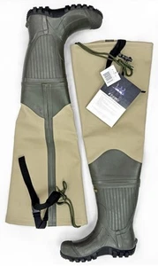 Frogg Toggs Bull Frogg 3-Ply Canvas Hip Wader Rubber Cleated Boot Men's 13 - Picture 1 of 6