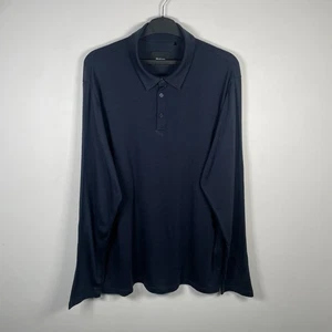 Rohan Merino Cool Polo Long Sleeve Navy Collared Mens Size L - Picture 1 of 18