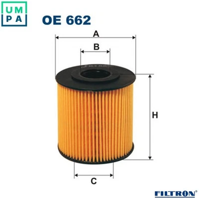 OIL FILTER OE 662 FOR VOLVO V40 S80/II XC90/SUV S60 S70 C70/CROSS/COUNTRY V70 - Image 1 of 4