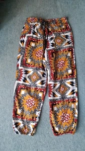 Urban Outfitters Xander Trousers. Joggers. Ethnic Print. Orange Red. Medium - Picture 1 of 6