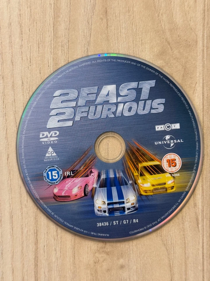 2 Fast 2 Furious DVD (Disc Only) REGION 2 LOCKED - Image 1 of 1