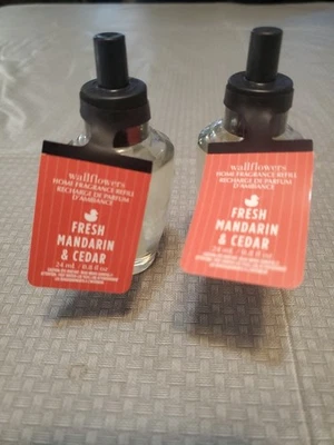 2 - Recambios de aceite fragancia flores de pared mandarina y cedro fresco Bath & Body Works Foto 1 de 2