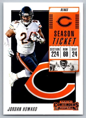 2018 Panini Contenders Jordan Howard Chicago Bears #82 - Image 1 of 2