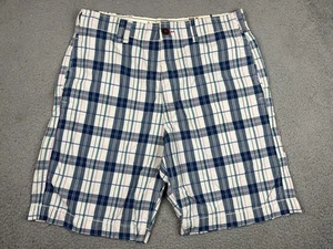 American Eagle Outfitters pantaloncino uomo 34 blu a quadri vestibilità rilassata lunghezza classica - Foto 1 di 11