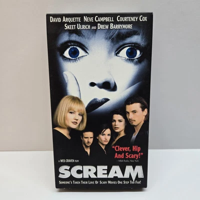 SCREAM - Wes Craven Drew Barrymore Courteney Cox David Arquette VHS 1996 - Funciona Foto 1 de 4