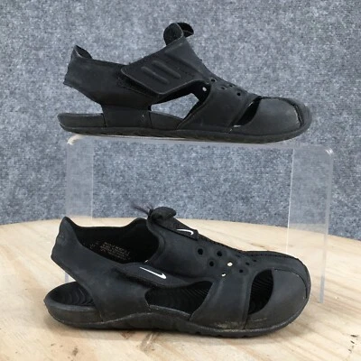 Nike Sandals Child 10 C Sport Flats Slingback Black Closed Toe Casual Comfort - Image 1 of 4
