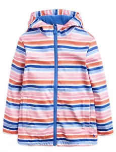 Joules Mädchen rosa Regenbogen Streifen strahlend wasserdicht Regenmantel Gr. 4 neu mit Etikett - Bild 1 von 2