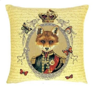 Arazzo Cuscino fuchs Incorniciato Decorativo Caccia Cacciatore - Foto 1 di 3
