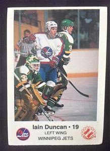 1988-89 Original Winnipeg Jets, Police-Kinsmen, Hockey Card, #19 Iain Duncan