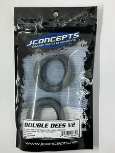 Neumáticos delanteros para buggy JConcepts Double Dee's V2 2,2" 2x2 1/10 (verde) (2) - Imagen 1 de 6