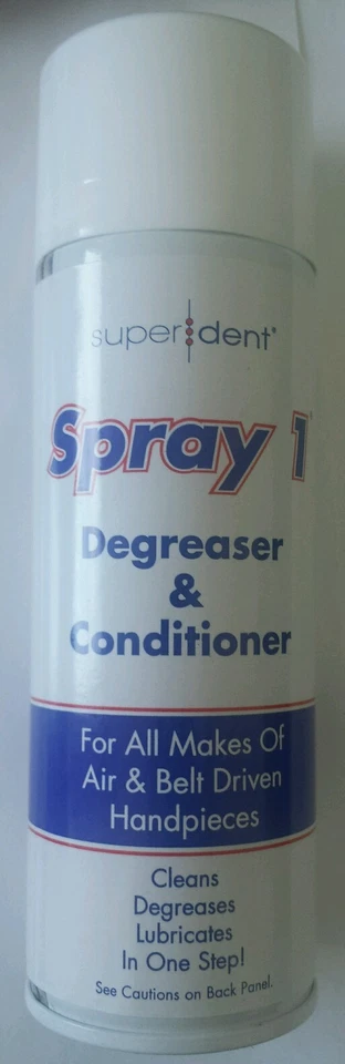 SUPERDENT Spray 1 Handpiece Lubricant degreaser Oil Cleaner conditioner Spray DENTAL 6 0Z