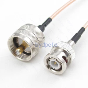 UHF male PL259 PL-259 to BNC Male plug RG316 cable 50ohm Coax Pigtail Kable lot - Picture 1 of 8