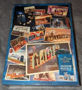 RARE DR. WHO PUZZLE 1000 PIECES RANDOM CUT POSTCARDS FROM THE EDGE OF SPACE - Picture 1 of 2