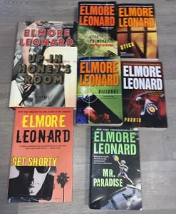 ELMORE LEONARD Lot of 7 Crime Books Pronto Be Cool Kill Shot Stick Mr Paradise - Picture 1 of 15