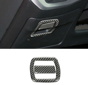 Carbon Fiber Interior Trim Decor Cover Left Storage Box trim For Audi A4L 17-20 - Picture 1 of 5