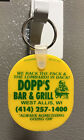 Dopp's Bar & Grill West Allis Wisconsin keychain fob ring key chain flexible pvc