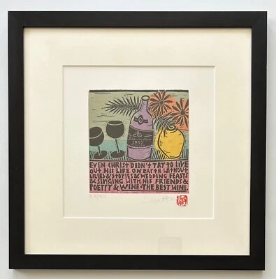 Diana Stetson - original, limited, signed, framed giclee "Lilies and Wine" - Image 1 of 4